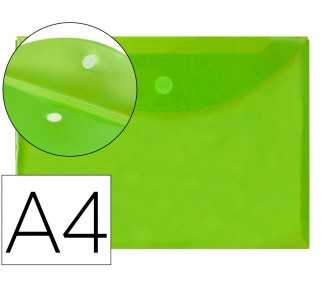 Carpeta liderpapel dossier a4 cierre de velcro verde
