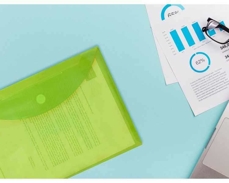 Carpeta liderpapel dossier a4 cierre de velcro verde