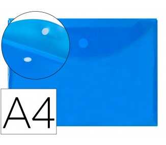 Carpeta liderpapel dossier a4 cierre de velcro azul