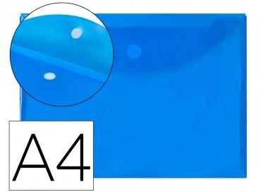 Carpeta liderpapel dossier a4 cierre de velcro azul