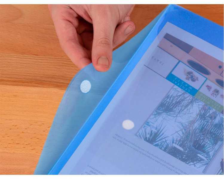 Carpeta liderpapel dossier a4 cierre de velcro azul