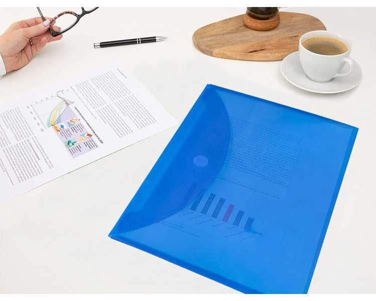 Carpeta liderpapel dossier a4 cierre de velcro azul