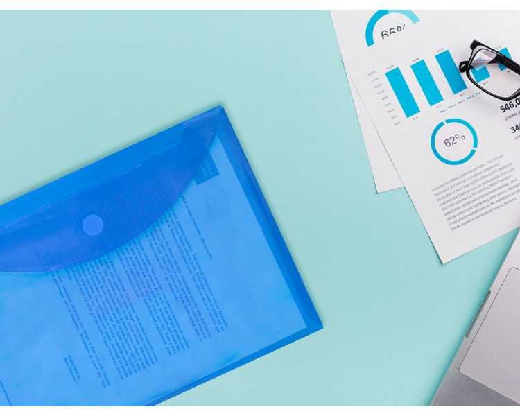 Carpeta liderpapel dossier a4 cierre de velcro azul