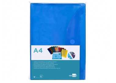 Carpeta liderpapel dossier a4 cierre de velcro azul Carpeta liderpapel dossier a4 cierre de velcro azul