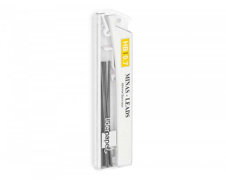 Minas liderpapel grafito 0,7 mm hb tubo de 12 minas