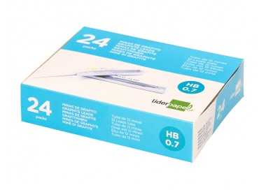 Minas liderpapel grafito 0,7 mm hb tubo de 12 minas