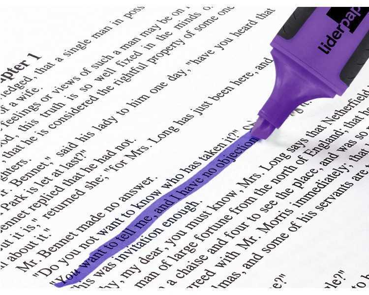 Rotulador liderpapel mini fluorescente violeta