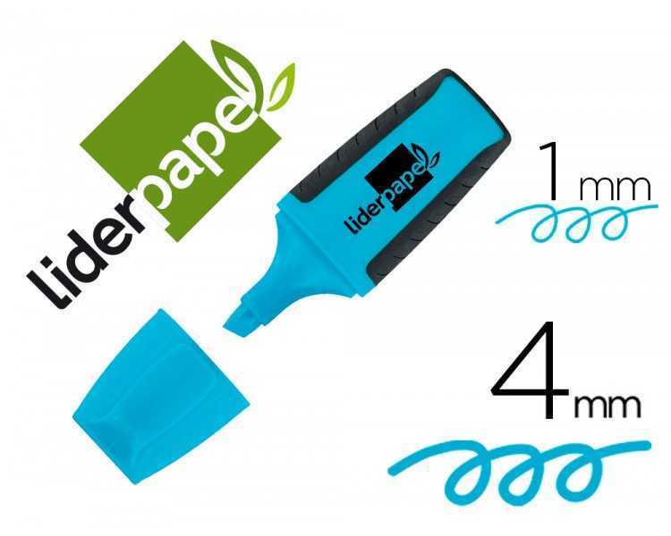 Rotulador liderpapel mini fluorescente azul