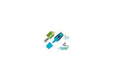 Rotulador liderpapel mini fluorescente azul