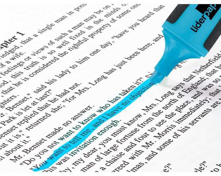 Rotulador liderpapel mini fluorescente azul