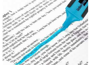 Rotulador liderpapel mini fluorescente azul