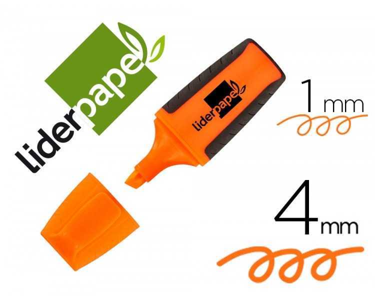 Rotulador liderpapel mini fluorescente naranja