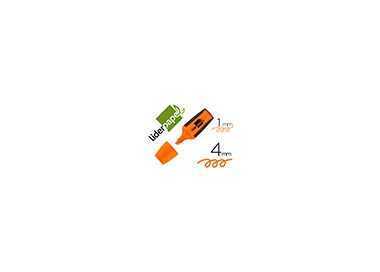 Rotulador liderpapel mini fluorescente naranja