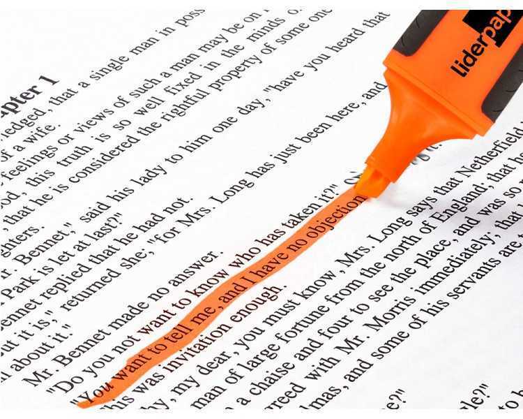 Rotulador liderpapel mini fluorescente naranja