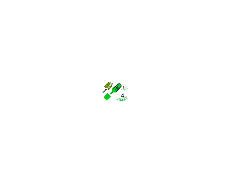 Rotulador liderpapel mini fluorescente verde