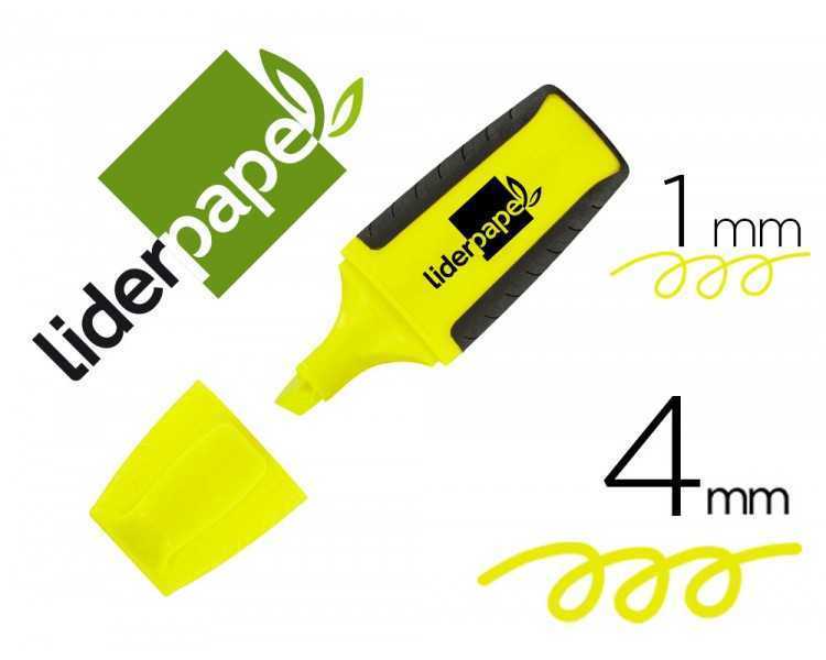 Rotulador liderpapel mini fluorescente amarillo