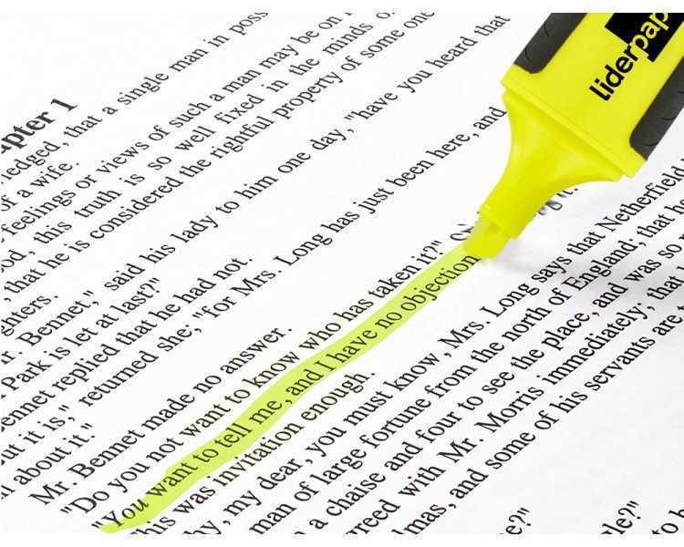 Rotulador liderpapel mini fluorescente amarillo