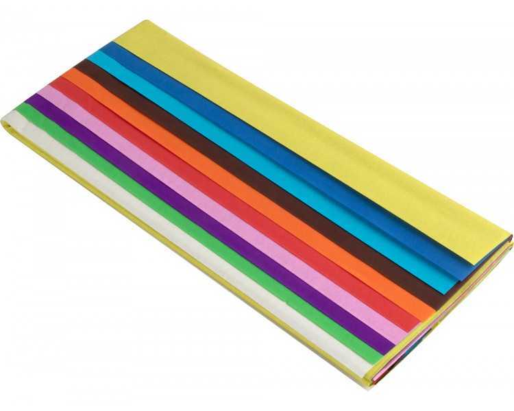 Papel seda liderpapel 52x76cm 18g/m2 bolsa de 10 hojas colores surtidos