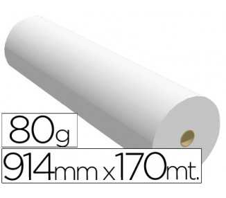 Papel reprografia ppc para plotter 914x170mt 80gr