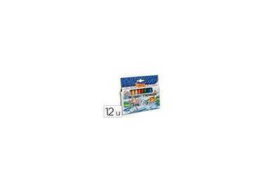 Lapices cera jovicolor triangular triwax 12 unidades colores surtidos