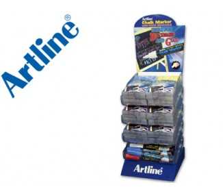 Rotulador artline pizarra verde negra epw-4 expositor de 48 unidades colores surtidos
