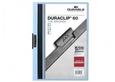 Carpeta duraclip dossier pinza lateral azul capacidad 60 hojas