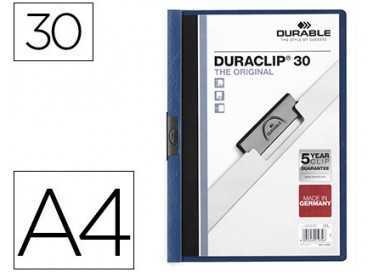 Carpeta duraclip dossier pinza lateral azul oscuro capacidad 30 hojas