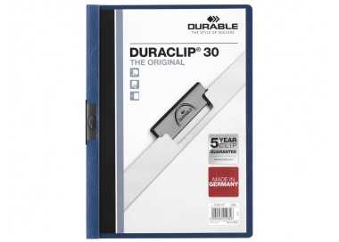 Carpeta duraclip dossier pinza lateral azul oscuro capacidad 30 hojas Carpeta duraclip dossier pinza lateral azul oscuro capacidad 30 hojas