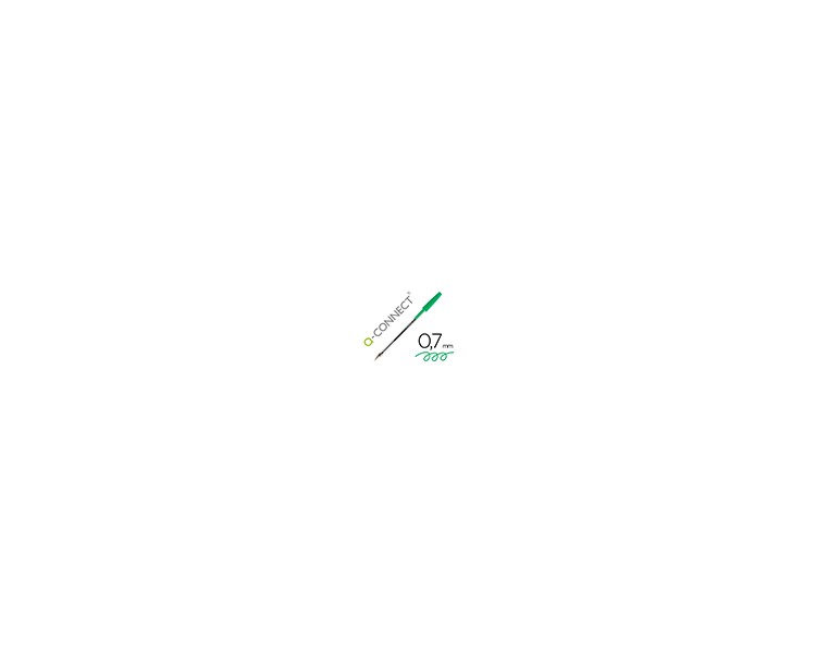 Boligrafo transparente q-connect verde medio kf01043