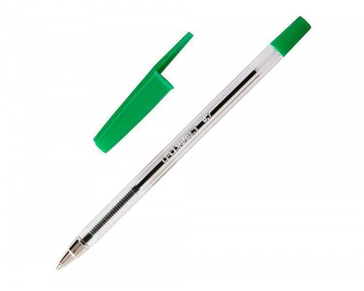 Boligrafo transparente q-connect verde medio kf01043