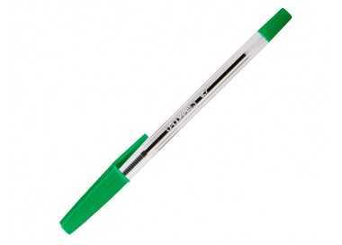 Boligrafo transparente q-connect verde medio kf01043 Boligrafo transparente q-connect verde medio kf01043