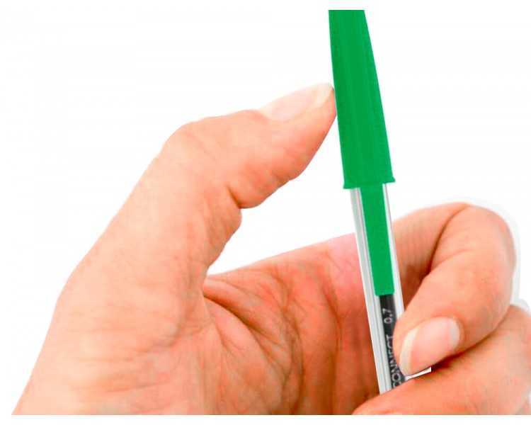 Boligrafo transparente q-connect verde medio kf01043