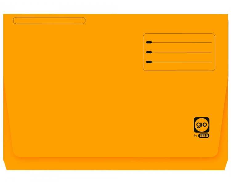 Subcarpeta cartulina gio folio pocket naranja con bolsa y solapa 320g/m2