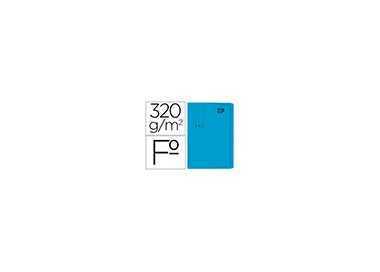 Subcarpeta cartulina gio folio pocket azul con bolsa y solapa320g/m2