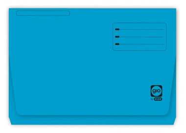 Subcarpeta cartulina gio folio pocket azul con bolsa y solapa320g/m2