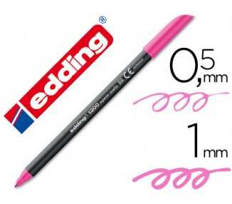 Rotulador edding punta fibra 1200 rosa neon n.69 punta de fibra 0,5 mm