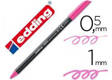 Rotulador edding punta fibra 1200 rosa neon n.69 punta de fibra 0,5 mm