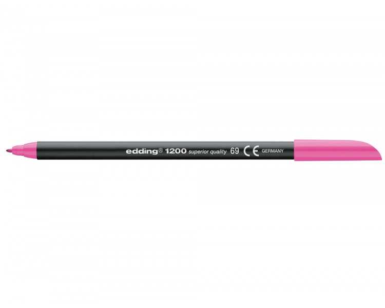 Rotulador edding punta fibra 1200 rosa neon n.69 punta de fibra 0,5 mm