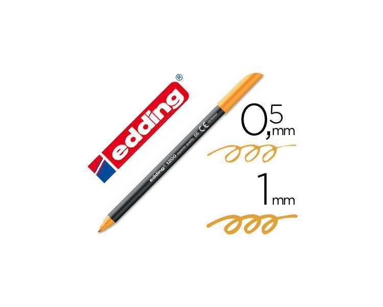 Rotulador edding punta fibra 1200 naranja neon n.66 punta de fibra 0,5 mm