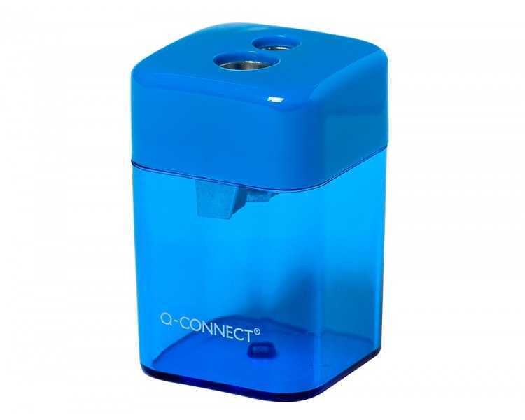Sacapuntas q-connect metalico 2 usos con deposito