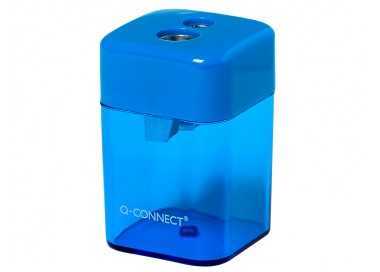 Sacapuntas q-connect metalico 2 usos con deposito Sacapuntas q-connect metalico 2 usos con deposito