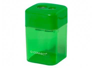 Sacapuntas q-connect metalico 2 usos con deposito Sacapuntas q-connect metalico 2 usos con deposito