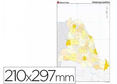 Mapa mudo color din a4 cataluña politico