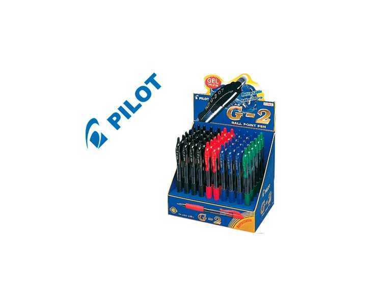 Boligrafo pilot g-2 tinta gel retractil sujecion de caucho expositor de 60 unidades
