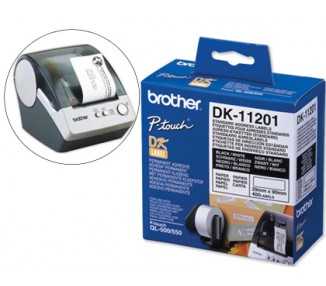 Etiqueta adhesiva brother dk11201 -tamaño 29x90 mm para impresoras de etiquetas ql -400 etiquetas-