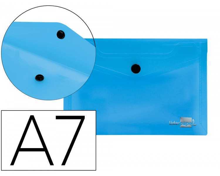 Carpeta liderpapel dossier broche 44222 polipropileno din a7 azul translucido