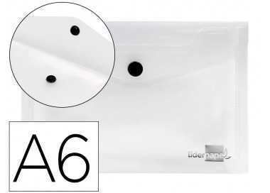 Carpeta liderpapel dossier broche 44234 polipropileno din a6 transparente translucido