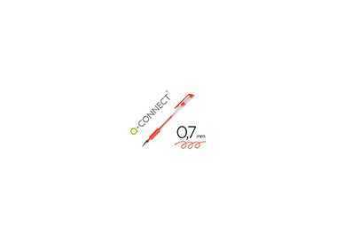 Boligrafo q-connect tinta gel rojo 0,7 mm sujecion de caucho Boligrafo q-connect tinta gel rojo 0,7 mm sujecion de caucho