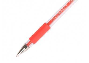 Boligrafo q-connect tinta gel rojo 0,7 mm sujecion de caucho Boligrafo q-connect tinta gel rojo 0,7 mm sujecion de caucho