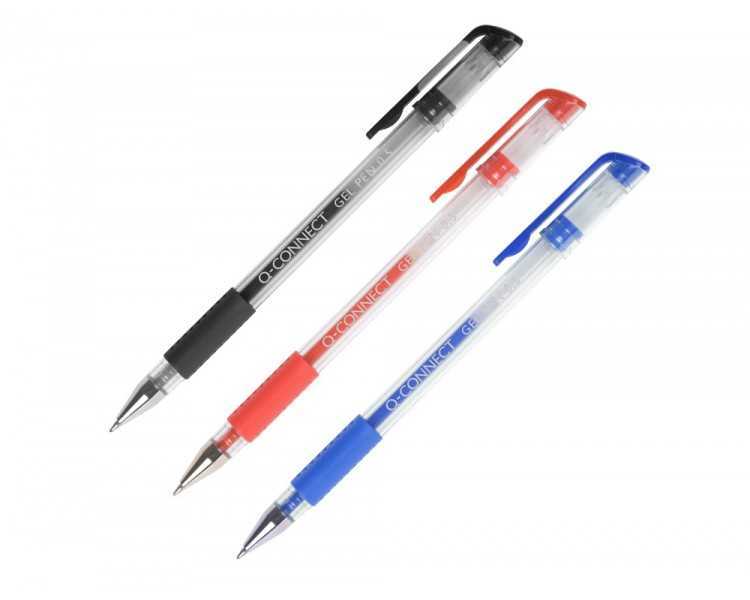 Boligrafo q-connect tinta gel rojo 0,7 mm sujecion de caucho